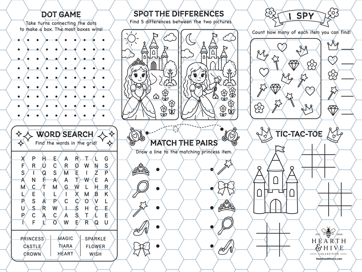 Ever After Reusable Coloring Mat
