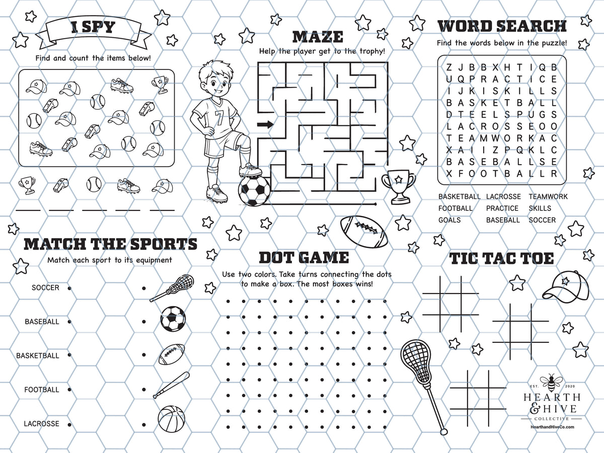 Game On! Reusable Coloring Mat