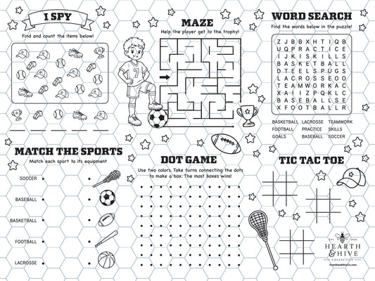 Game On! Reusable Coloring Mat