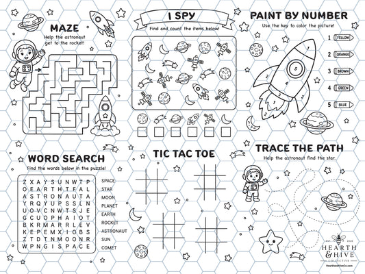 Out of This World! Reusable Coloring Mat