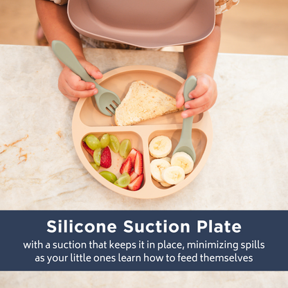 Apricot Silicone Suction Plate