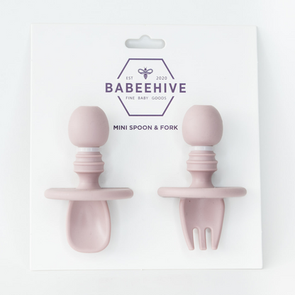 Dusty Rose Mini Spoon and Fork Set