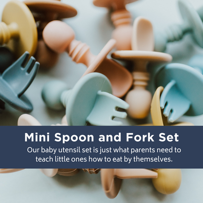 Dusty Rose Mini Spoon and Fork Set