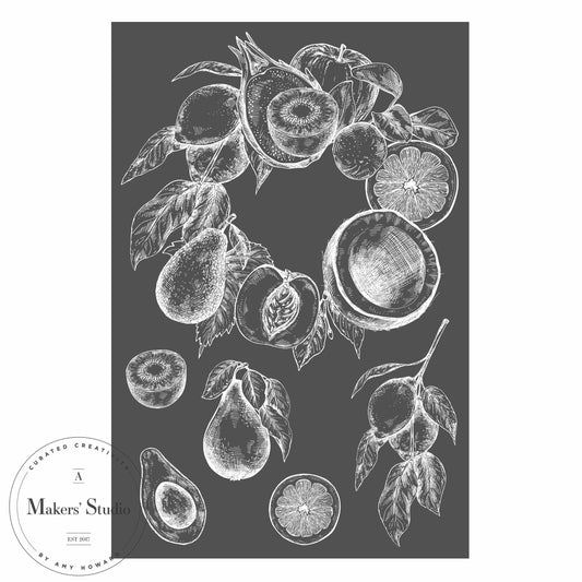 Fresh Fruit - Mesh Stencil 12x18