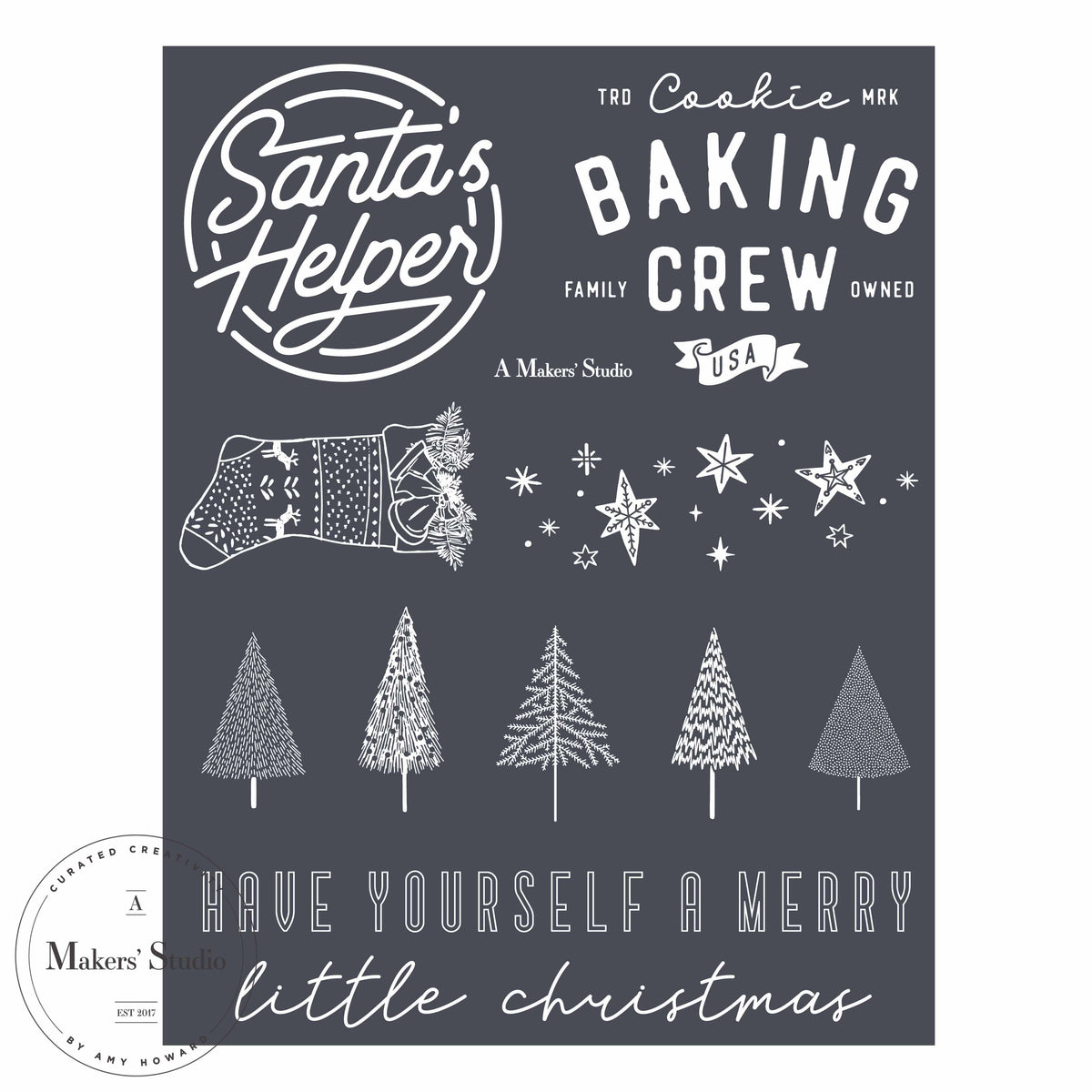 Santa's Helper - Mesh Stencil 8.5x11