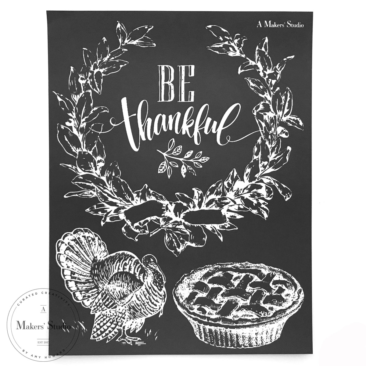 Be Thankful - Mesh Stencil 8.5x11