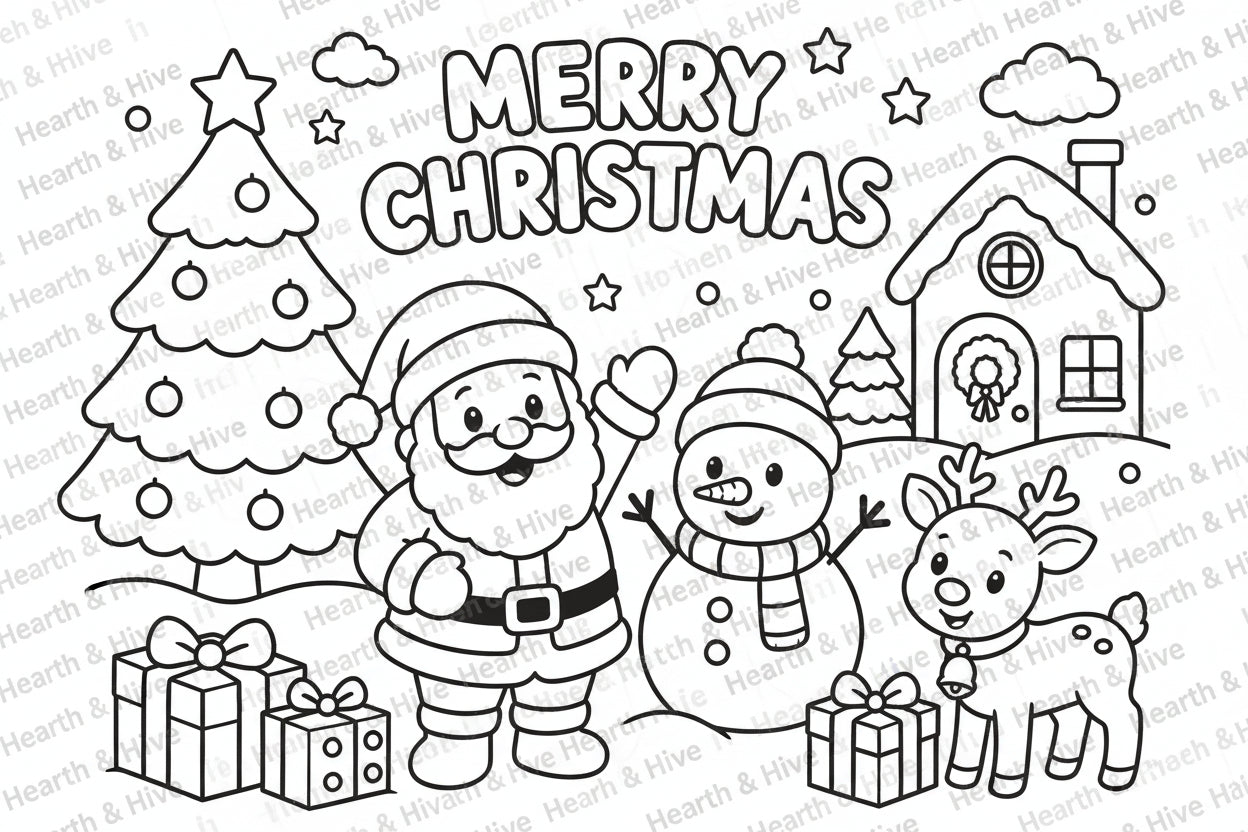 Christmas Silicone Coloring Mat