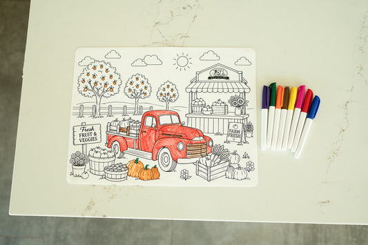 On the Farm Silicone Coloring Mat