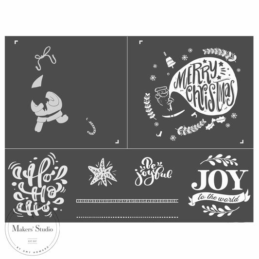 Layered Santa - Mesh Stencil 9x12