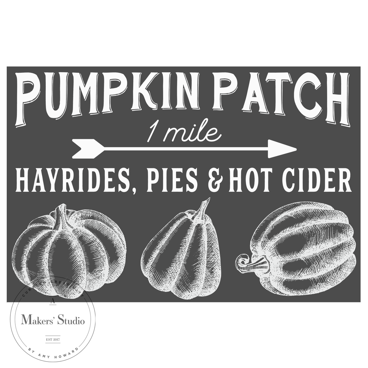 Pumpkins Ahead - Mesh Stencil 12x18