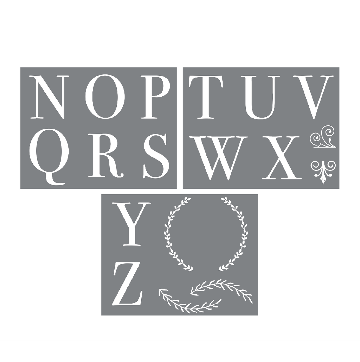 Alphabet N-Z - Mesh Stencil 8.5x11 (3 sheets)