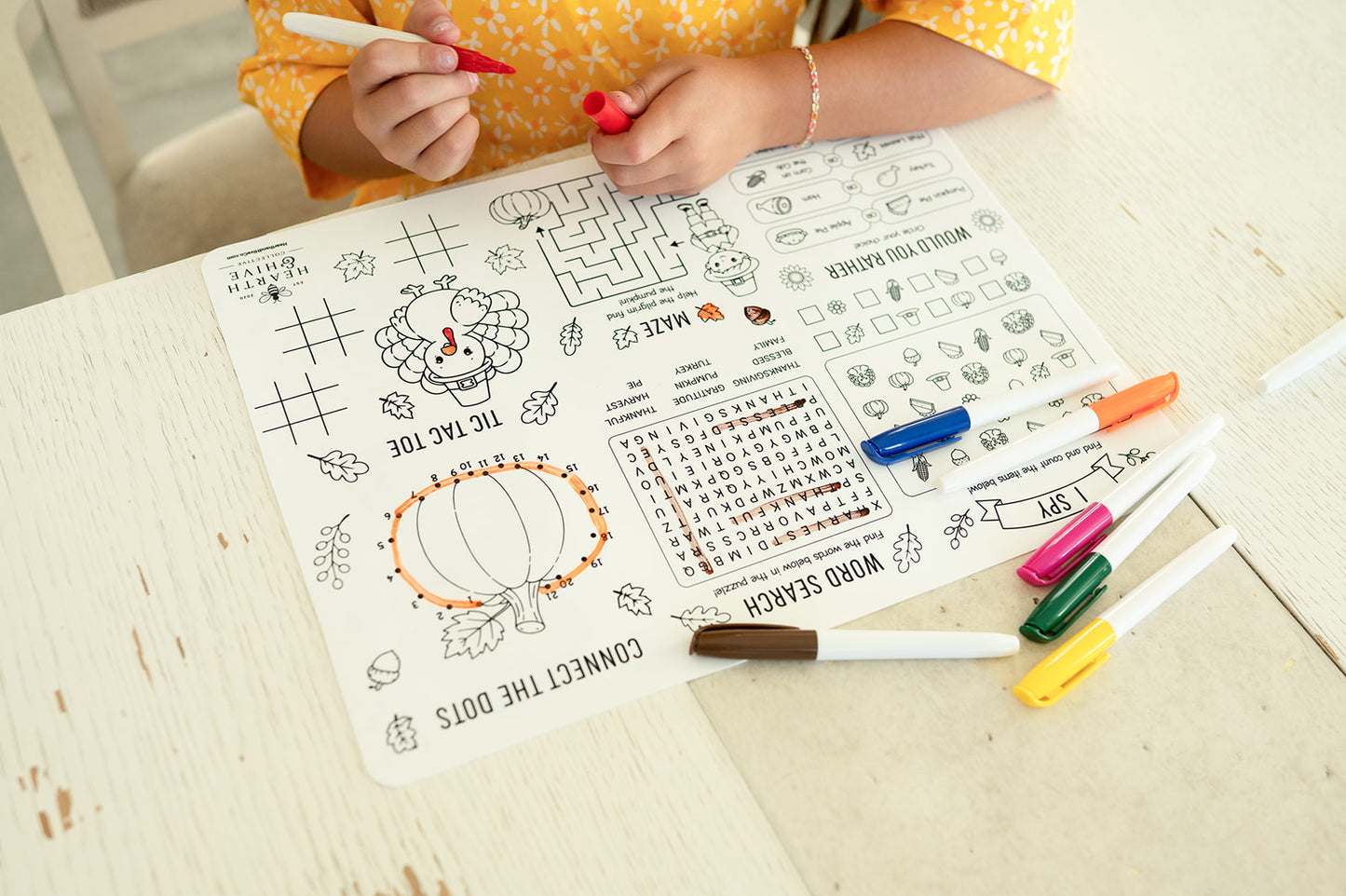 Thanksgiving Silicone Coloring Mat