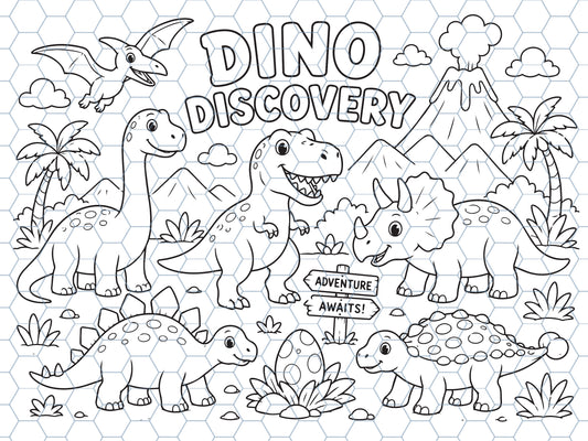 Dino Discovery Reusable Coloring Mat
