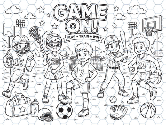 Game On! Reusable Coloring Mat