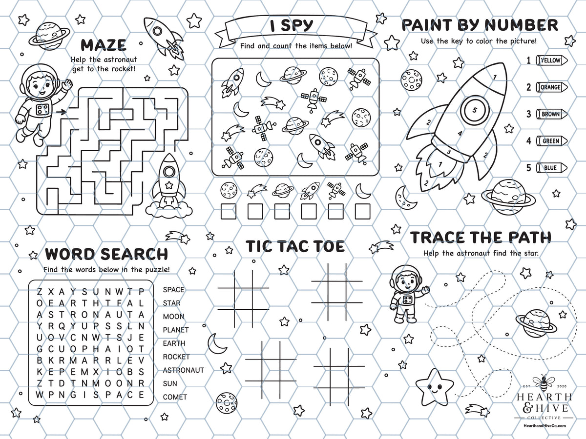 Out of This World! Reusable Coloring Mat