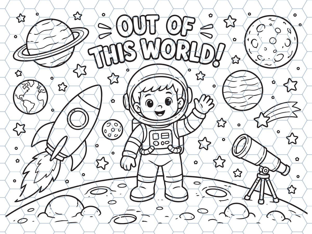 Out of This World! Reusable Coloring Mat
