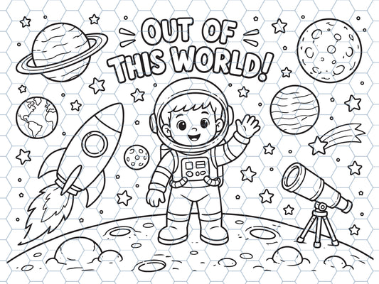 Out of This World! Reusable Coloring Mat