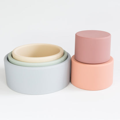 rainbow stacking cups two stacks