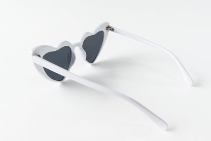 Toddler & Kid Valentines Day Heart Sunglasses - White